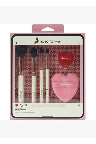 nascita 4-Piece Makeup Brush & 2-Puff Set 163