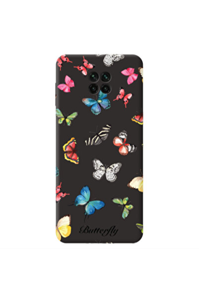 Other Xiaomi Redmi Note 9 Pro Mixed Butterflys Black Colored Silicone TPU Θήκη