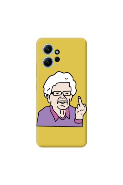 Other Xiaomi Redmi Note 12 4G Crazy Granny Yellow Colored Silicone TPU Θήκη