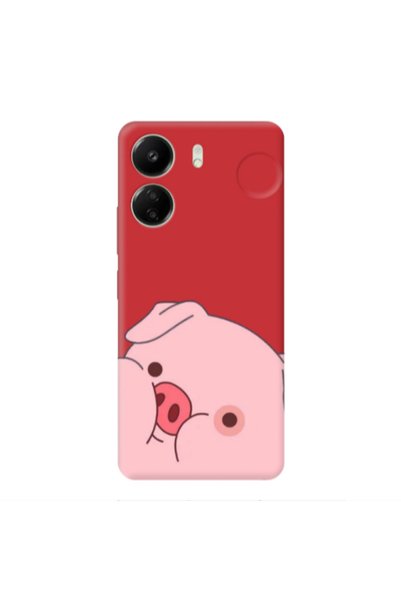Other Xiaomi Redmi 13C Piggy 2 Red Colored Silicone TPU Θήκη