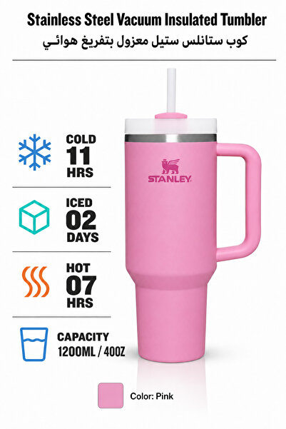 Baytix HOME 1200ml 40oz Stainless Steel Vacuum Insulated Tumbler with Handle ...