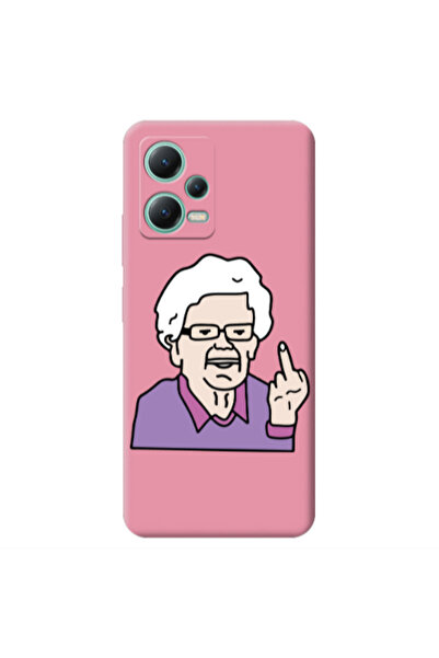 Other Xiaomi Redmi Note 12 Pro 5G Crazy Granny Pink Colored Silicone TPU Θήκη