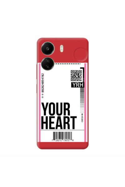 Other Xiaomi Redmi 13C Your Heart YRH Red Colored Silicone TPU Θήκη