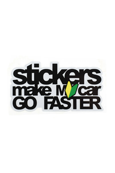 qitet mas Μονό Αυτοκόλλητο Αδιάβροχο – stickers make my car GO FASTER