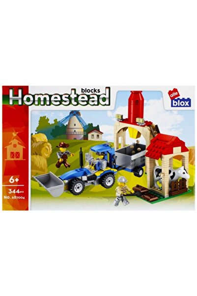 MC Micostore Set de constructie Alleblox Homestead - siloz si tractor cu remo...