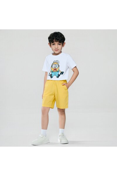 Giordano Junior's Mid-Rise Regular Fit Elastic Waist Shorts
