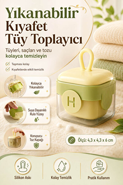 Anadolu Saray Yıkanabilir Mini Tüy Toplama Rulosu Çanta Boyu Tekrar Kullanıla...