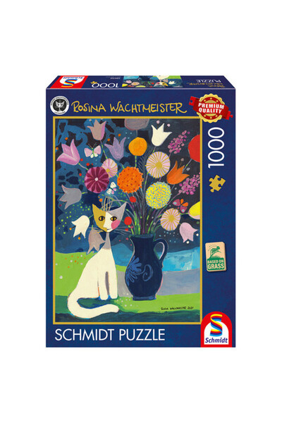 Schmidt Puzzle 1000 piese - Pisică albăRosina, Wachtmeister (58656)