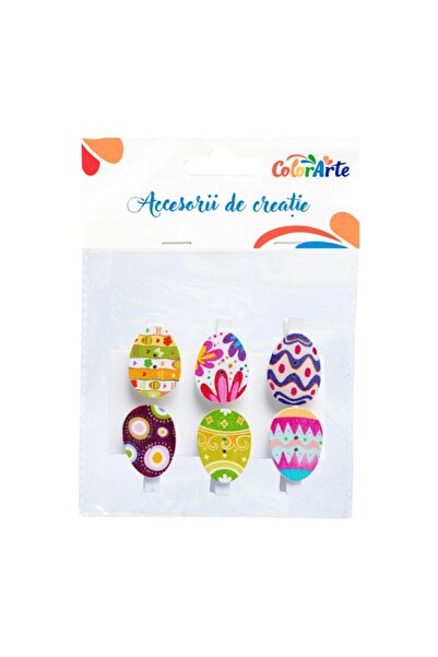MC Micostore Accesorii creatie - lemn - carlig oua 1, 10x8cm, set 6 buc, Colo...