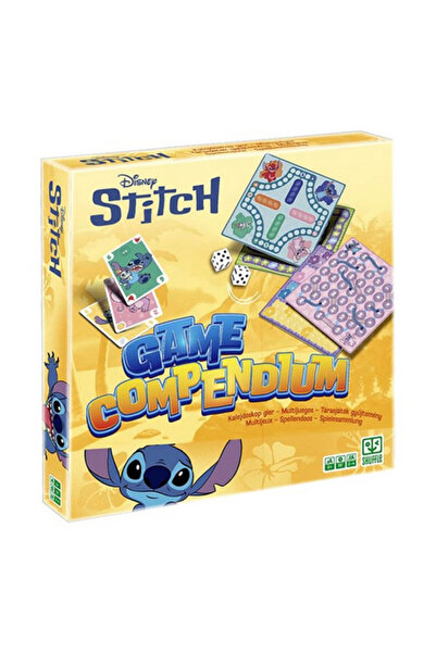 Cartamundi Set jocuri de societate Disney Stitch, 4 planse 26x26cm, 16 pioni,...