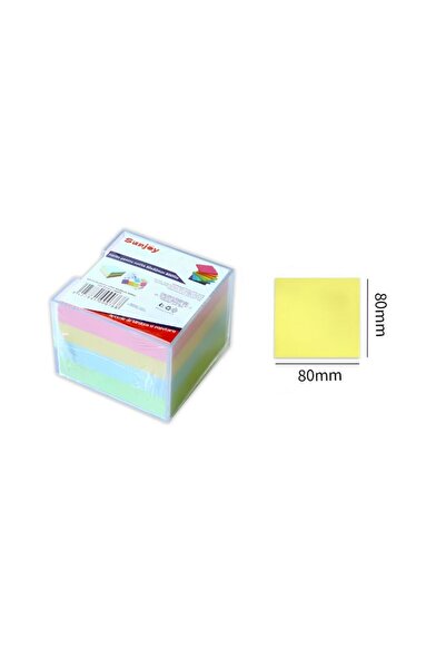 idei Fluorescent Sticky Note Pad Top Bottom Set 800 Sheets in Transparent Dus...