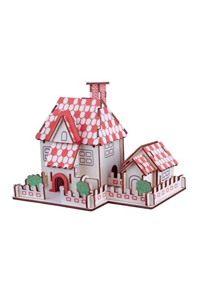 MC Micostore 3D дървен пъзел - Голяма къща / Малка къща, 2 листа, CNX, B-011