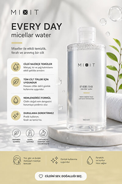 Every Day Micellar Water 500 ml – Tüm Cilt Tipleri İçin Misel Su
