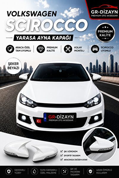 GR-Dizayn VOLKSWAGEN SCİROCCO ARACA ÖZEL BOYALI YARASA AYNA KAPAĞI A+ (ŞEKER ...