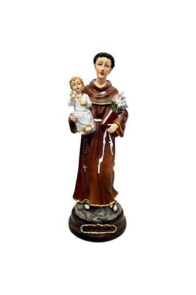 OEM Figurina Art Sacrum Sfantul Anton cu Pruncul Isus si crini multicolor 30cm