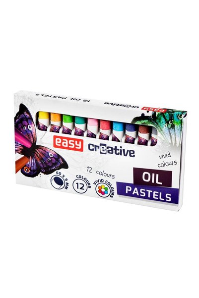 OEM Pasteluri uleioase EASY Stationery 12 culori intense, 9×60 mm