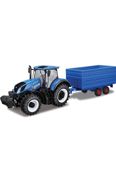 BBURAGO Macheta Tractor agricol New Holland cu garnitura de fan- 1/32