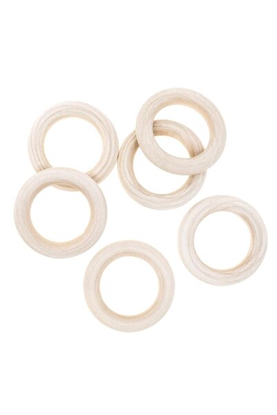 OEM Dalprint dpCraft Inele din lemn pentru macrame 55 mm – 6 bucăți. natural
