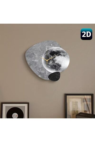 Generic Super Silent Quartz Movement, No Ticking, Wooden Frame, Ideal for Liv...