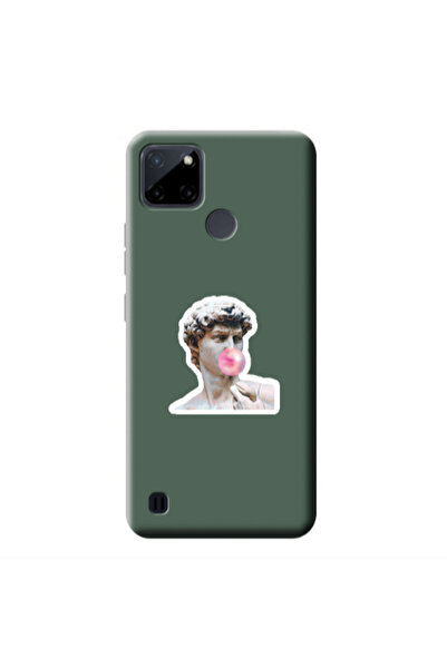 Other Realme C25Y Bubble Dark Green Colored Silicone TPU Θήκη