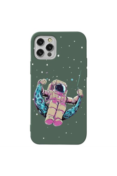 Other Apple iPhone 12 Pro Max Astronaut swinging on the moon Dark Green Color...
