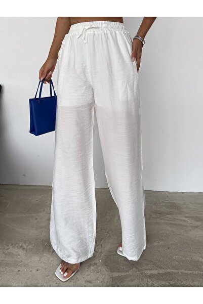 Jöns Butik Women's Wide-Leg Pants – High-Waisted Loose Summer Pants