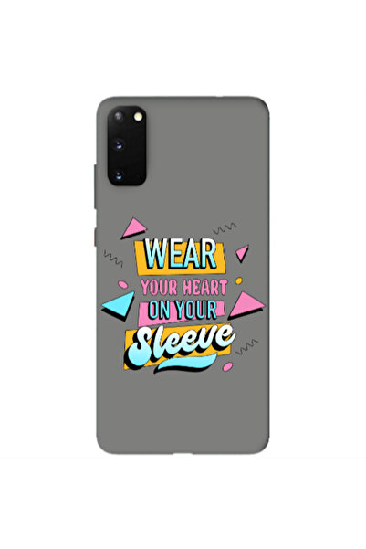 Other Samsung S20 Wear Your Heart Grey Colored Silicone TPU Θήκη