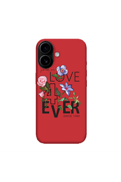 Other Apple Iphone 16 plus Love for ever Red Colored Silicone TPU Θήκη