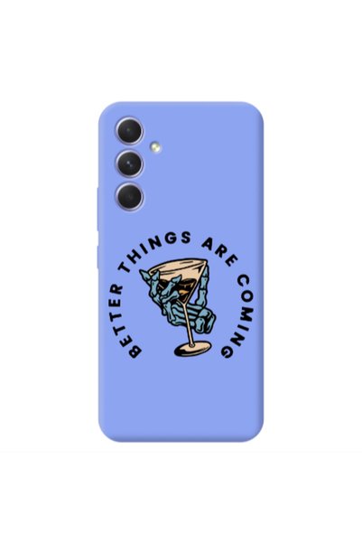 Other Samsung A54 Better Things Are Coming Light Purple Colored Silicone TPU ...