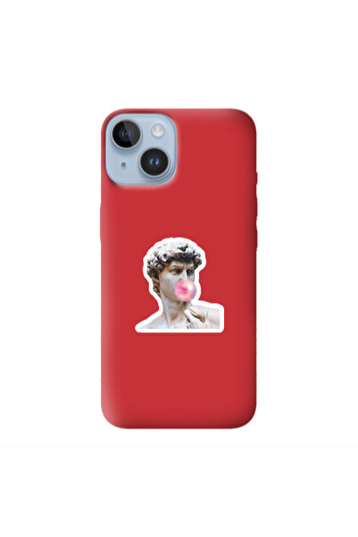 Other Apple iPhone 14 Plus Bubble Red Colored Silicone TPU Θήκη