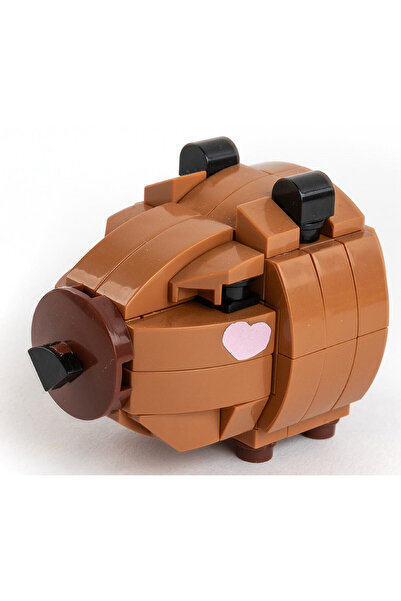Kidea Set de constructie Snapets, Kidea, kapibara Nino, 100 piese, 9x9x9cm