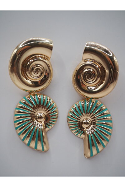 Stelle Jewelry أقراط نسائية من الفولاذ المقاوم للصدأ على شكل صدفة البحر، أقرا...
