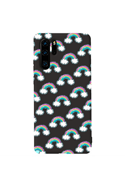 Other Huawei P30 Pro Cute rainbows Black Colored Silicone TPU Θήκη
