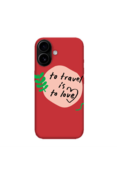 Other Apple Iphone 16 plus To Travel is to Love Red Colored Silicone TPU Θήκη