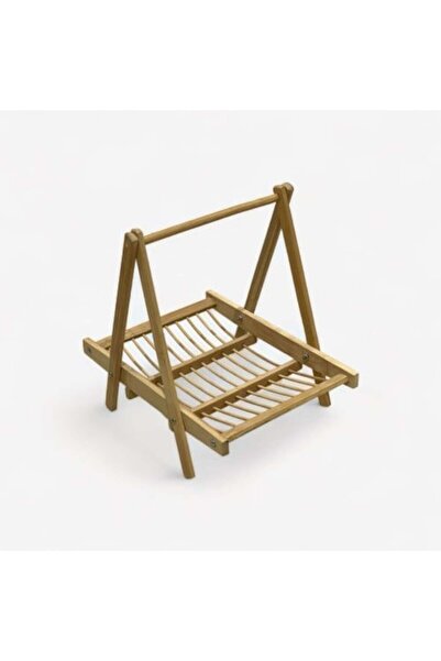 Ashredh Store Small Wooden Bread and Pastry Stand
