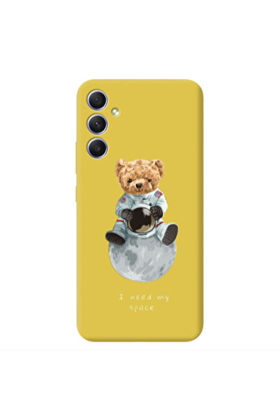 Other Samsung Galaxy A05s Bear in space Yellow Colored Silicone TPU Θήκη
