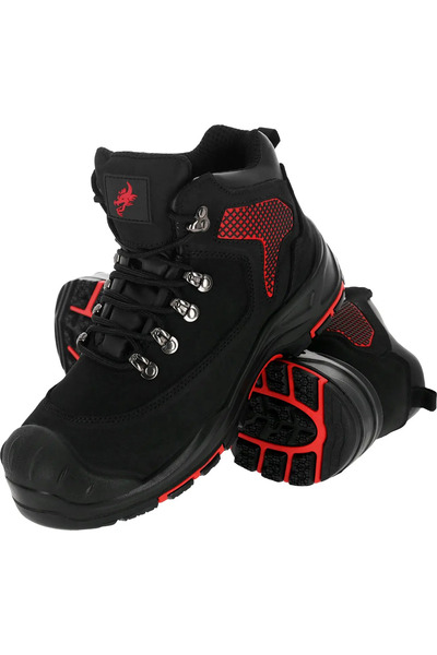 Reis Bocanci de lucru din piele nubuc, Reis, S3L SR FO HRO, BrMefisto Negru 39
