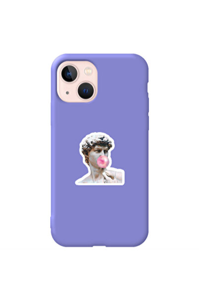 Other Apple iPhone 13 Bubble Purple Colored Silicone TPU Θήκη