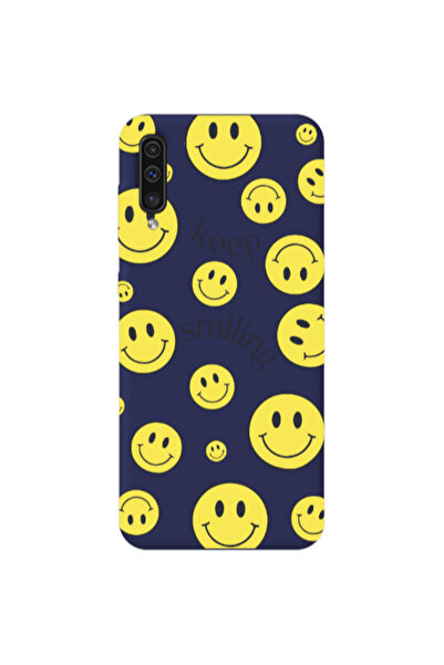 Other Samsung A70 Keep Smiling Dark blue Colored Silicone TPU Θήκη