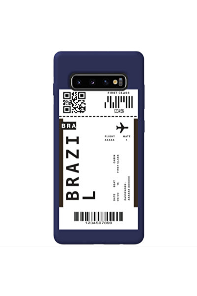 Other Samsung S10 Brazil BRA Dark blue Colored Silicone TPU Θήκη