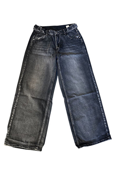 OEM Blugi dama, talie inalta, negri, drept, casual, marimea M