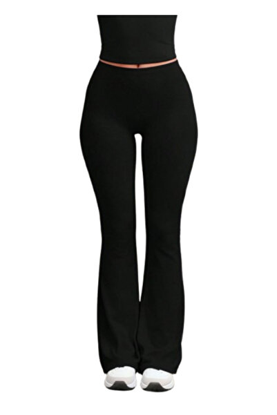 OEM Women's high-waisted flared pants, black, size M