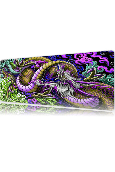 urzuva Ember Dragon 70x30 3mm Gaming Oyuncu Mouse Pad Kaymaz Taban Büyük Klav...