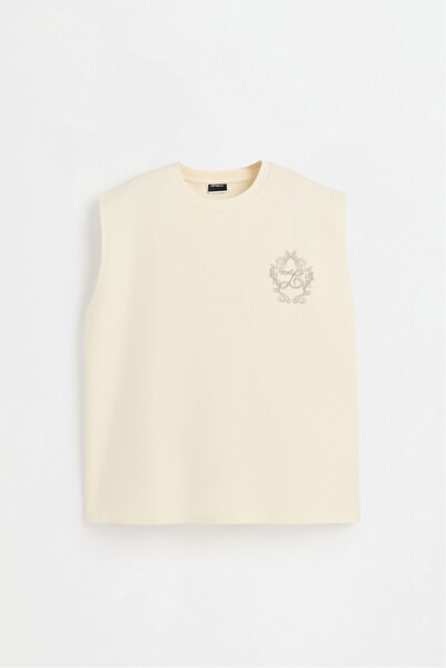 LEFTIES Sıfır kol baskılı t-shirt