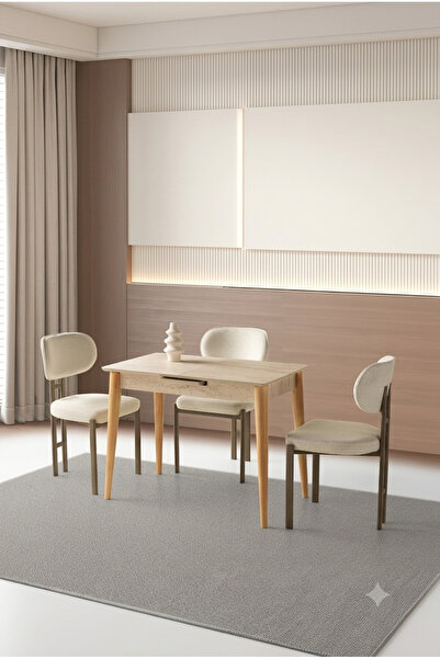 Lisso Mercan Mutfak Masası 100x60 CM Otomatik Açılır Mekanizma Cilalı Cumba MDF