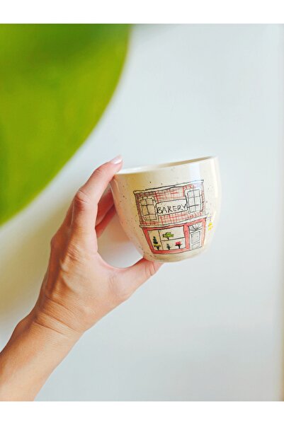 WEBBMODA Handmade Design Bakery Drawing Mug