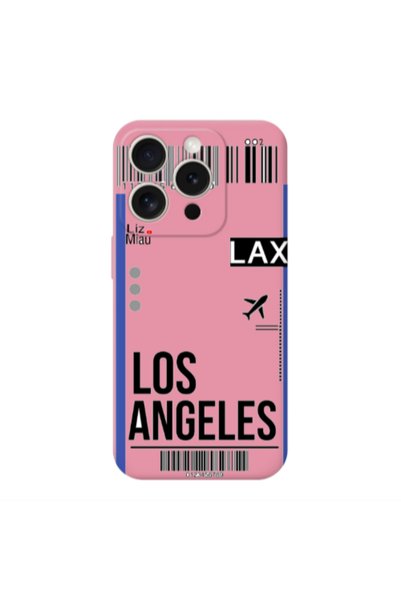 Other Apple iPhone 15 Pro Max Los angeles Pink Colored Silicone TPU Θήκη