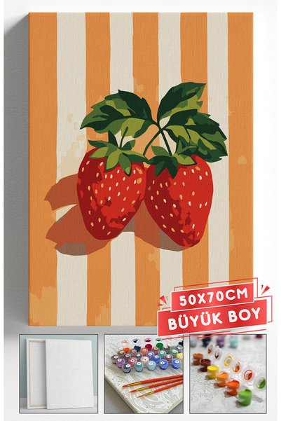 Akihabara Sayılarla Boyama Hobi Seti Çerçeveli Numaralı Tuval Fırça Boya Dahi...