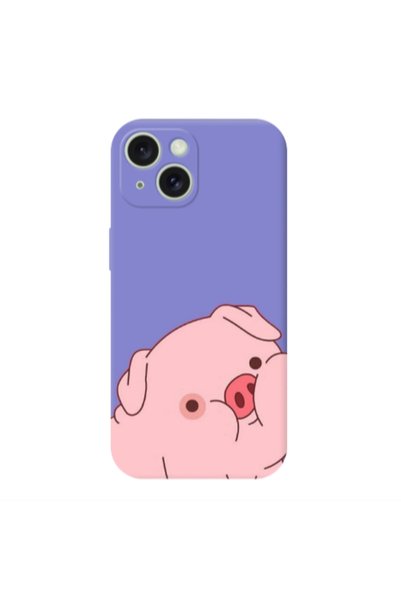 Other Apple iPhone 15 Plus Piggy 1 Purple Colored Silicone TPU Θήκη