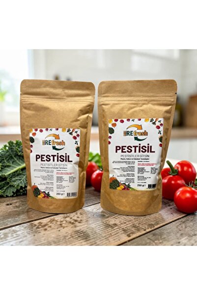 MixRefresh Pestisil Doğal Temizlik Tozu, Meyve Sebze Temizleme 250 gr 2 Lİ PAKET